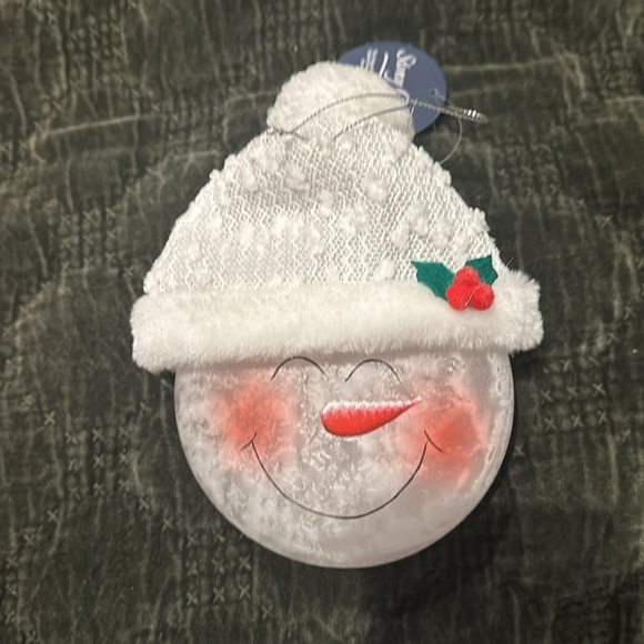 Stony Creek Glass Snowmen Ornaments & Plug-in Light Snowman Glass Lamp - NWT - Picture 10 of 13